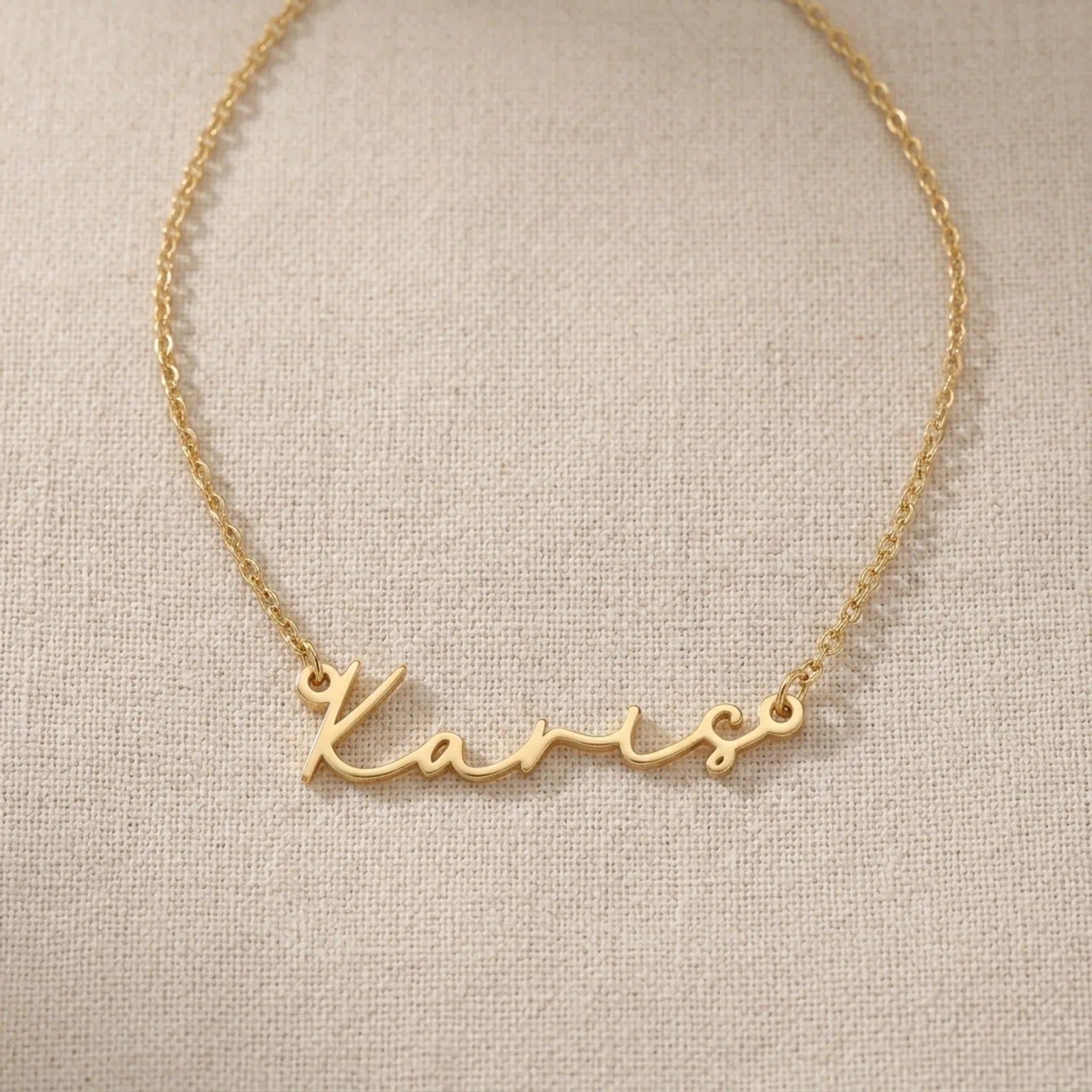 Karis Name Necklace | 18ct Gold, Silver & Vermeil | Ready to Ship