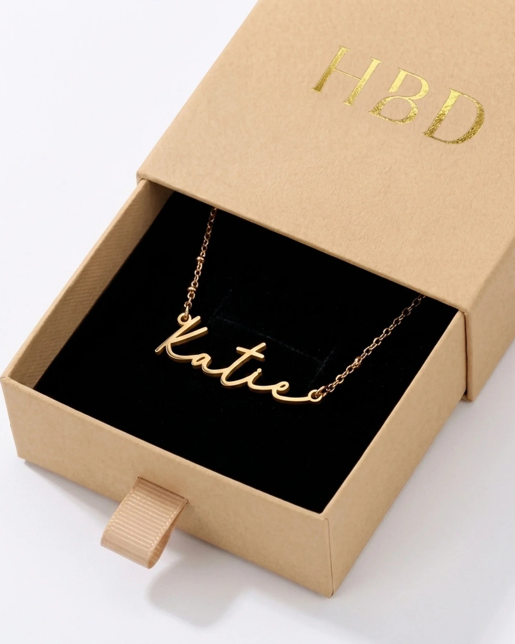 Katie Name Necklace | 18ct Gold, Silver & Vermeil | Ready to Ship