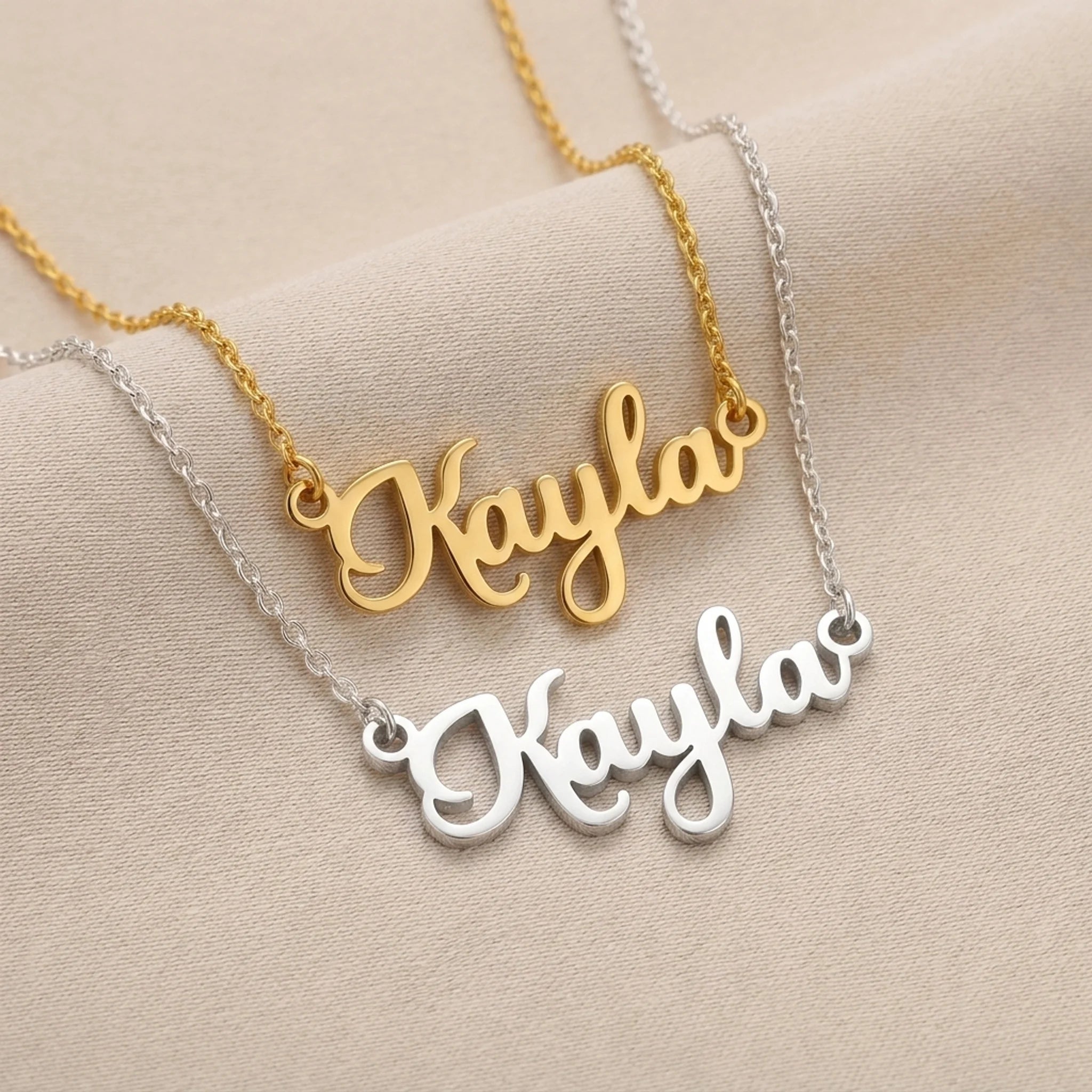 Kayla Name Necklace | 18ct Gold, Silver & Vermeil | Ready to Ship