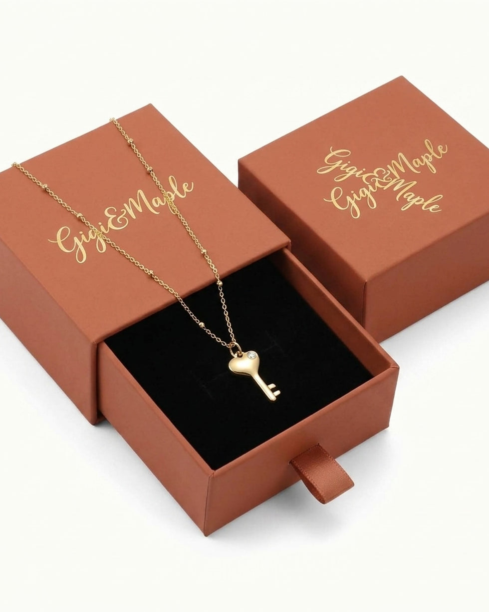 Key Charm Necklace & Bracelet