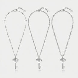 Key Charm Necklace & Bracelet
