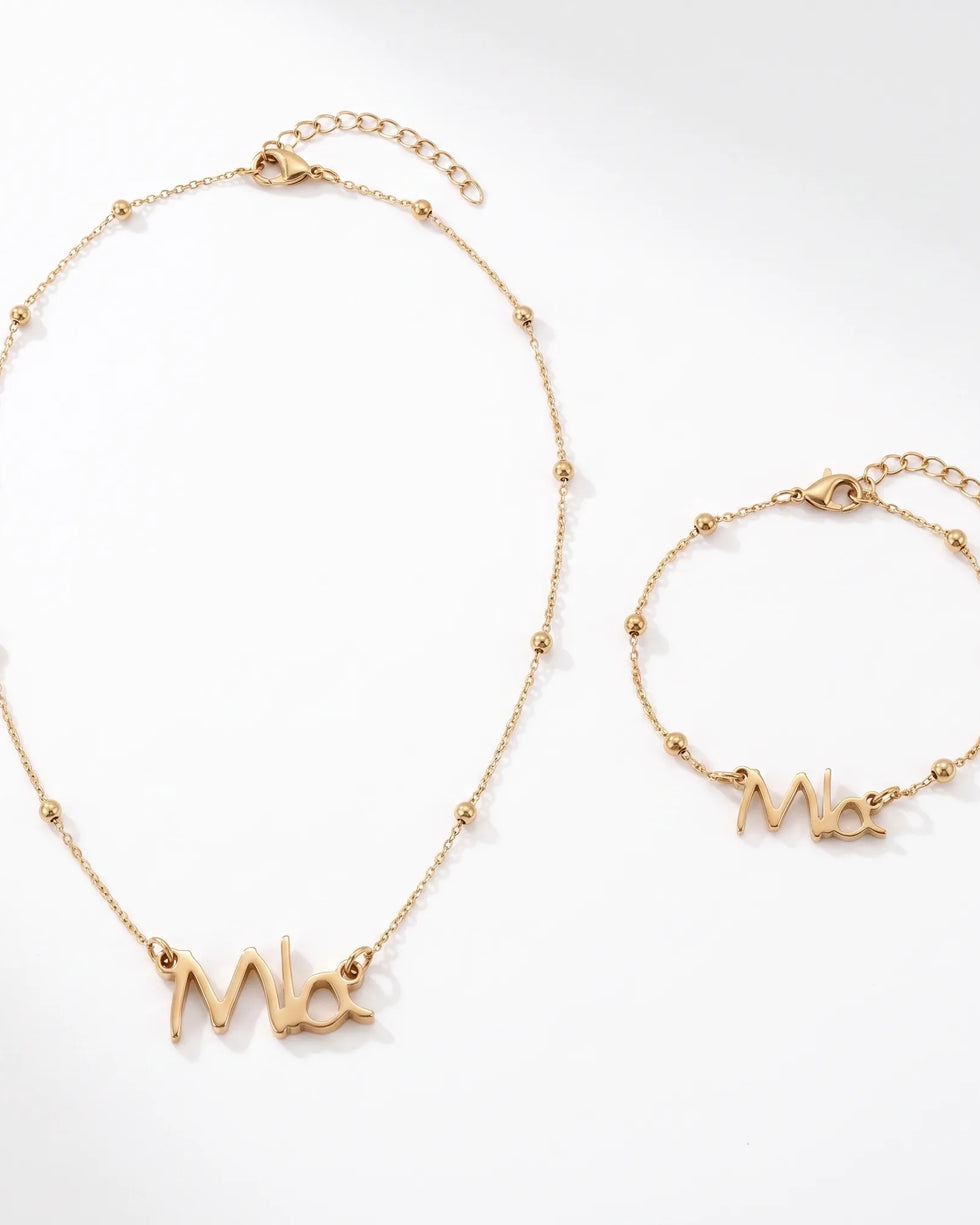 Kids' Handwriting Bracelet | Their Writing in 18ct Gold