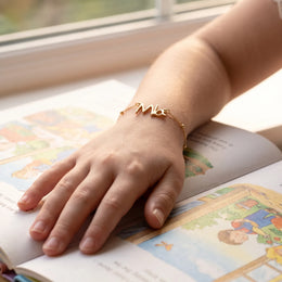 Kids' Handwriting Bracelet | Their Writing in 18ct Gold