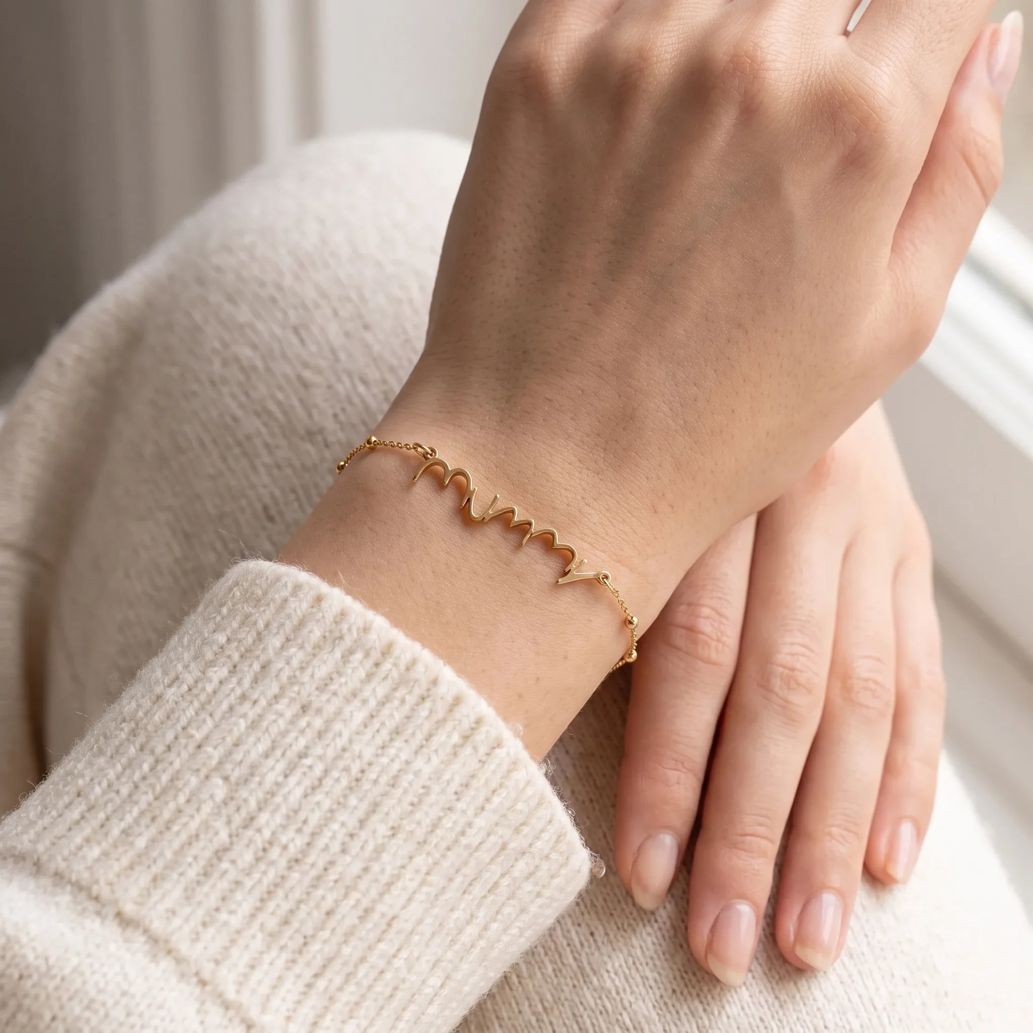 Kids' Handwriting Bracelet | Their Writing in 18ct Gold