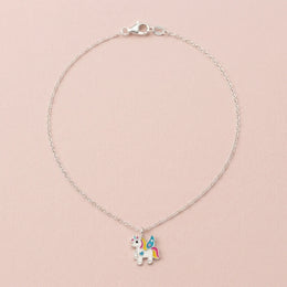Unicorn Necklace for Kids – Sterling Silver Pendant with Crystals – Magical Children’s Jewellery