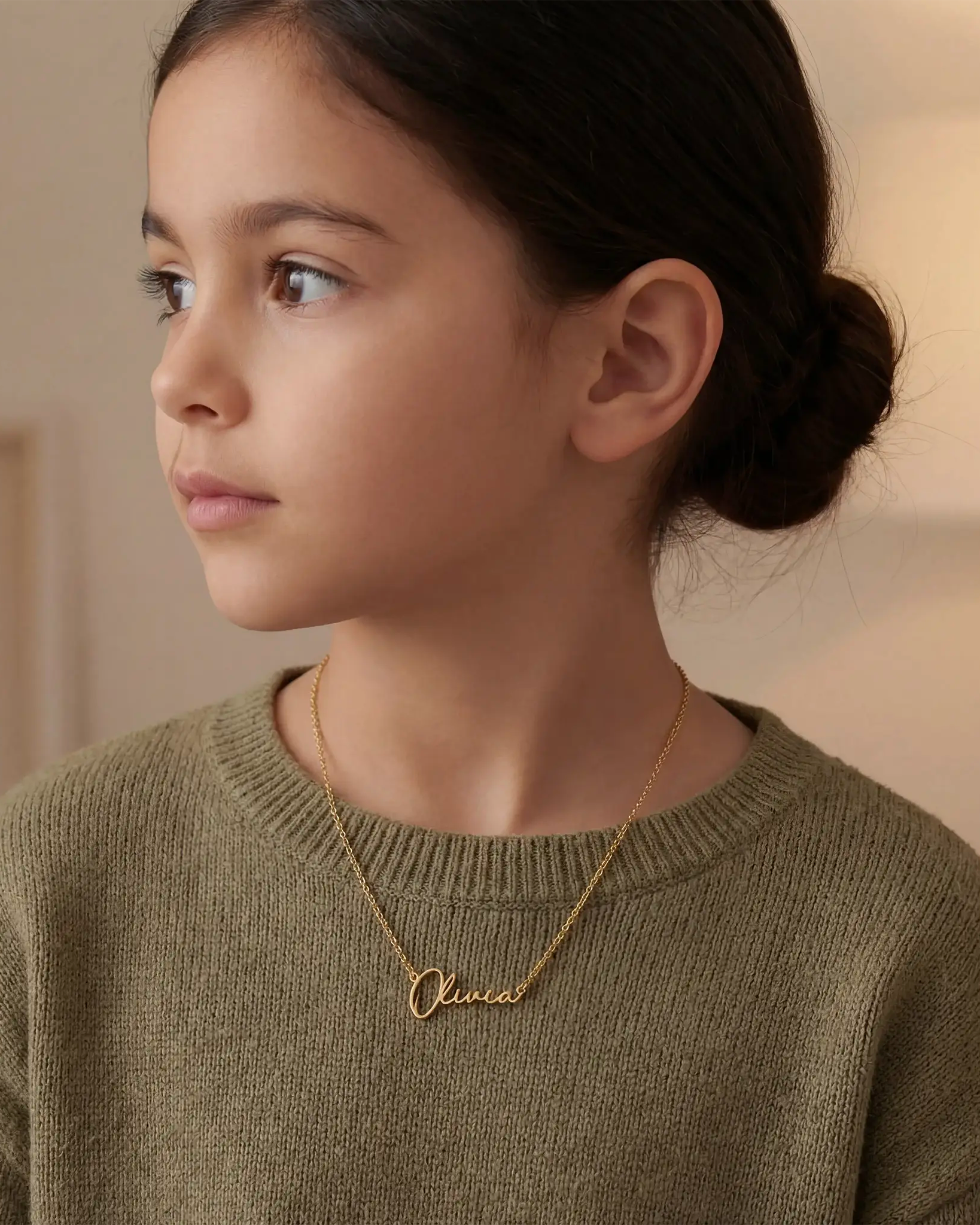 Kids Name Necklace – Personalised Children’s Jewellery in Silver or Gold – Font3