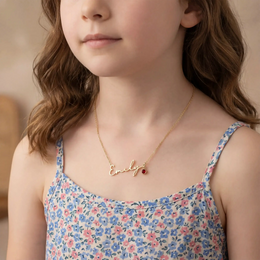 Kids Name Necklace – Personalised Children’s Jewellery in Silver or Gold – Font3