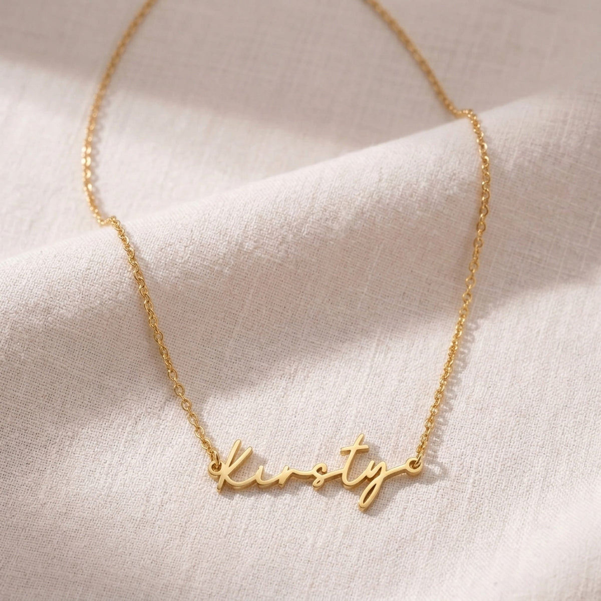 Kirsty Name Necklace | 18ct Gold, Silver & Vermeil | Ready to Ship