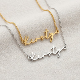 Kirsty Name Necklace | 18ct Gold, Silver & Vermeil | Ready to Ship