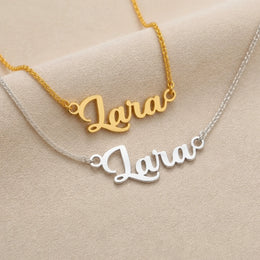 Lara Name Necklace | 18ct Gold, Silver & Vermeil | Ready to Ship