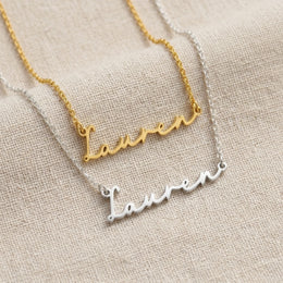 Lauren Name Necklace | 18ct Gold, Silver & Vermeil | Ready to Ship