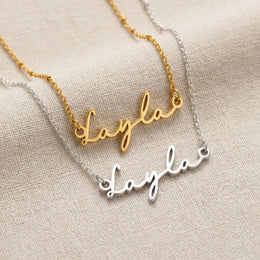 Layla Name Necklace | 18ct Gold, Silver & Vermeil | Ready to Ship