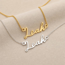 Leah Name Necklace | 18ct Gold, Silver & Vermeil | Ready to Ship