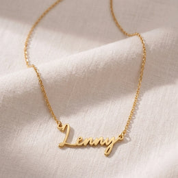 Lenny Name Necklace | 18ct Gold, Silver & Vermeil | Ready to Ship