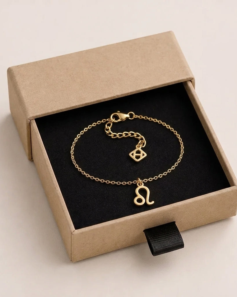 Leo Zodiac Bracelet | Star Sign Charm, Gold & Silver