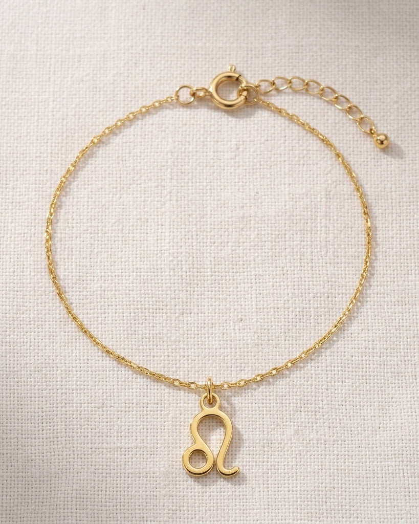 Leo Zodiac Bracelet | Star Sign Charm, Gold & Silver