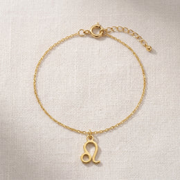 Leo Zodiac Bracelet | Star Sign Charm, Gold & Silver