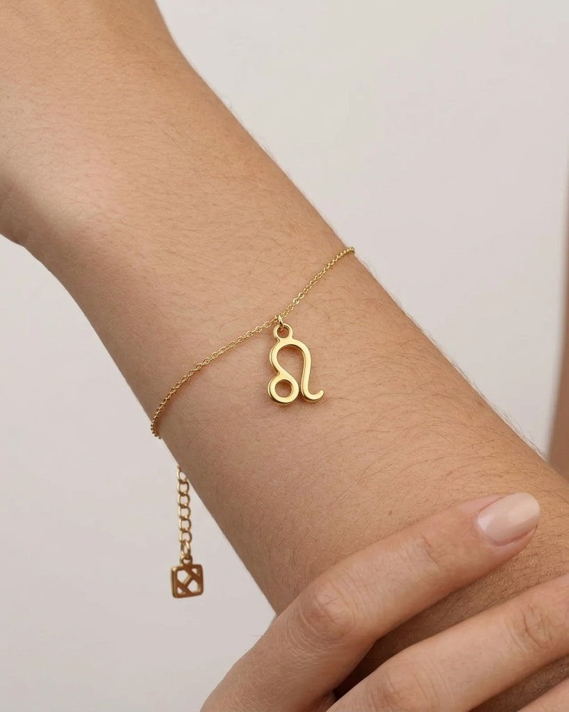 Leo Zodiac Bracelet | Star Sign Charm, Gold & Silver