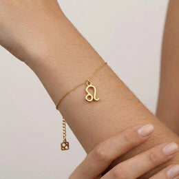 Leo Zodiac Bracelet | Star Sign Charm, Gold & Silver