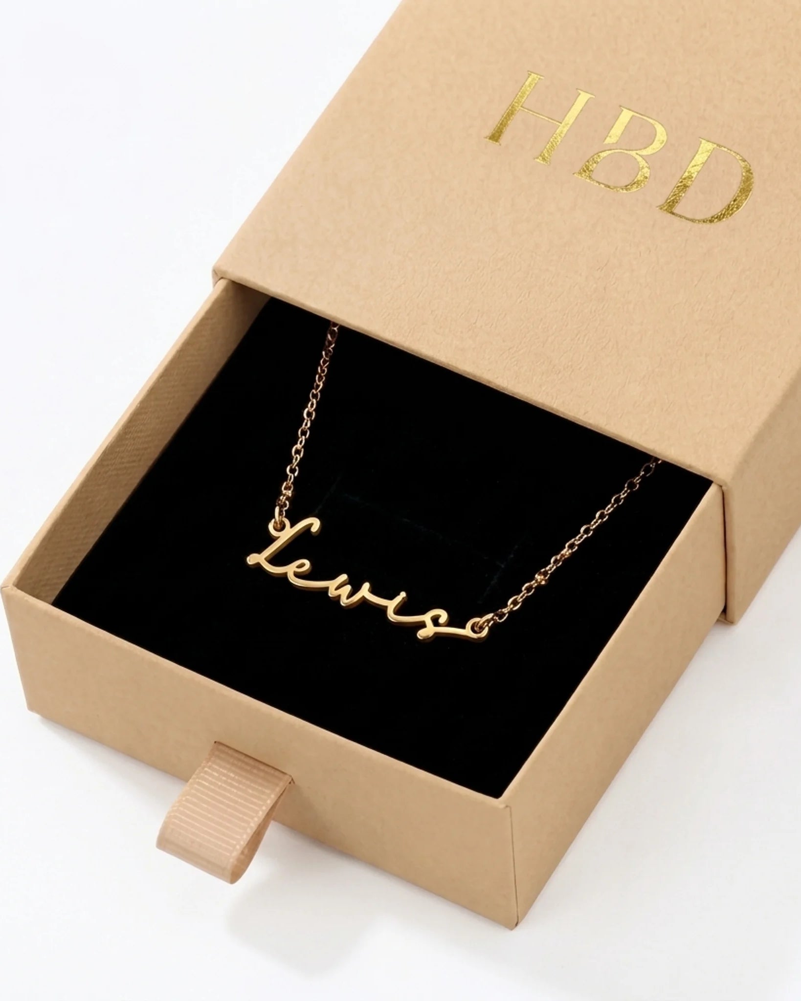 Lewis Name Necklace | 18ct Gold, Silver & Vermeil | Ready to Ship