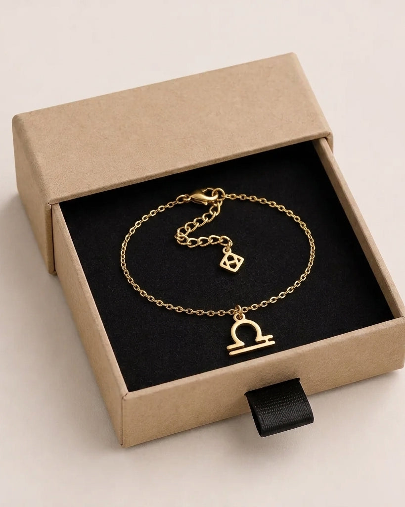 Libra Zodiac Bracelet | Star Sign Charm, Gold & Silver