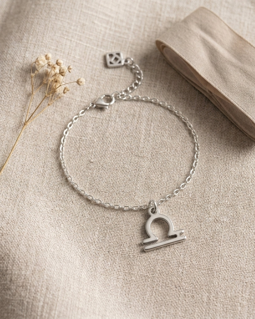 Libra Zodiac Bracelet | Star Sign Charm, Gold & Silver