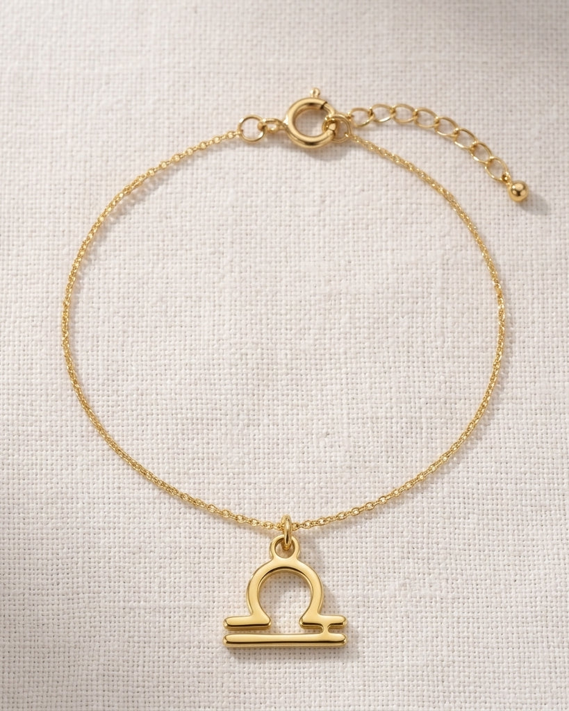 Libra Zodiac Bracelet | Star Sign Charm, Gold & Silver