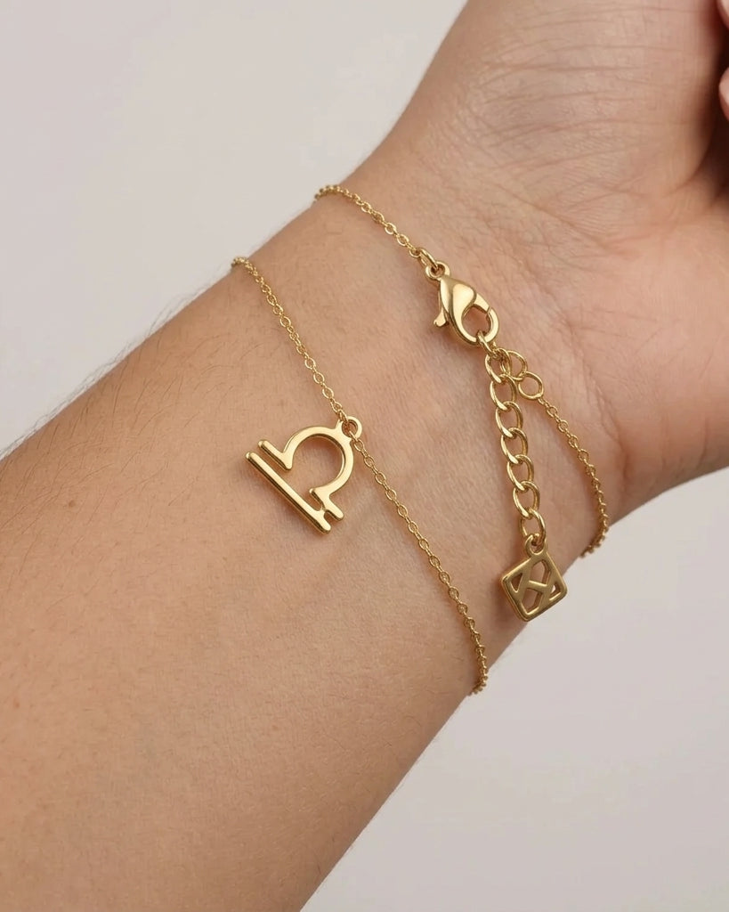 Libra Zodiac Bracelet | Star Sign Charm, Gold & Silver