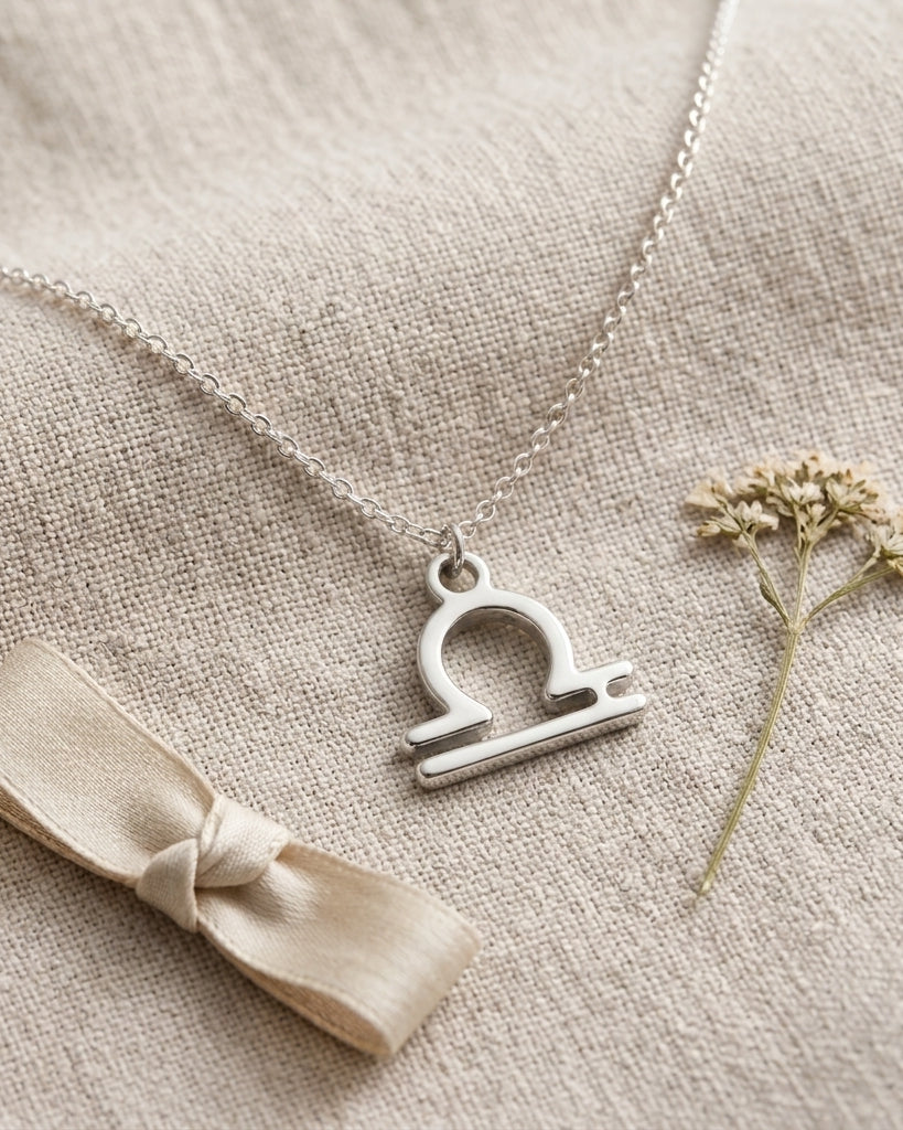 Libra Zodiac Necklace | Star Sign Pendant, Gold & Silver