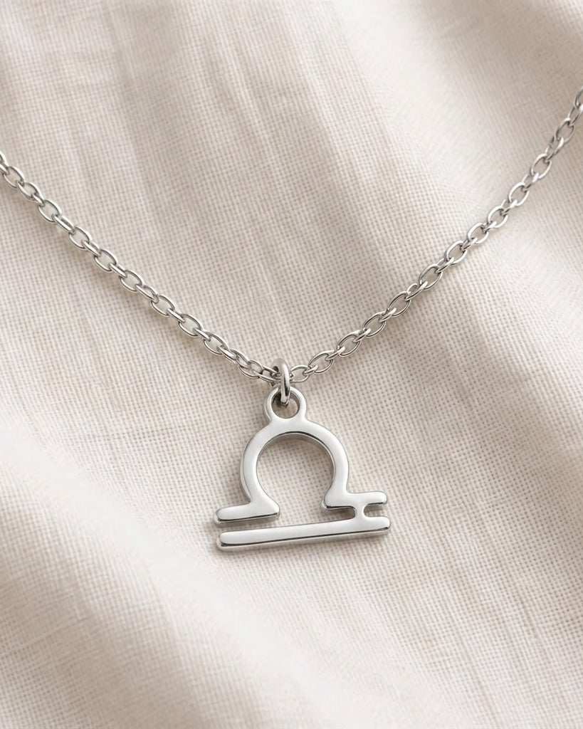 Libra Zodiac Necklace | Star Sign Pendant, Gold & Silver