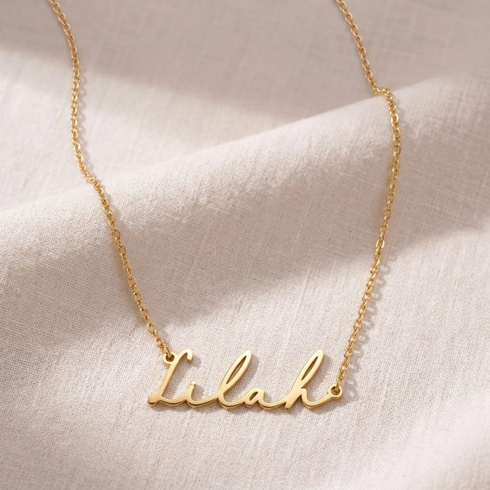 Lilah Name Necklace | 18ct Gold, Silver & Vermeil | Ready to Ship