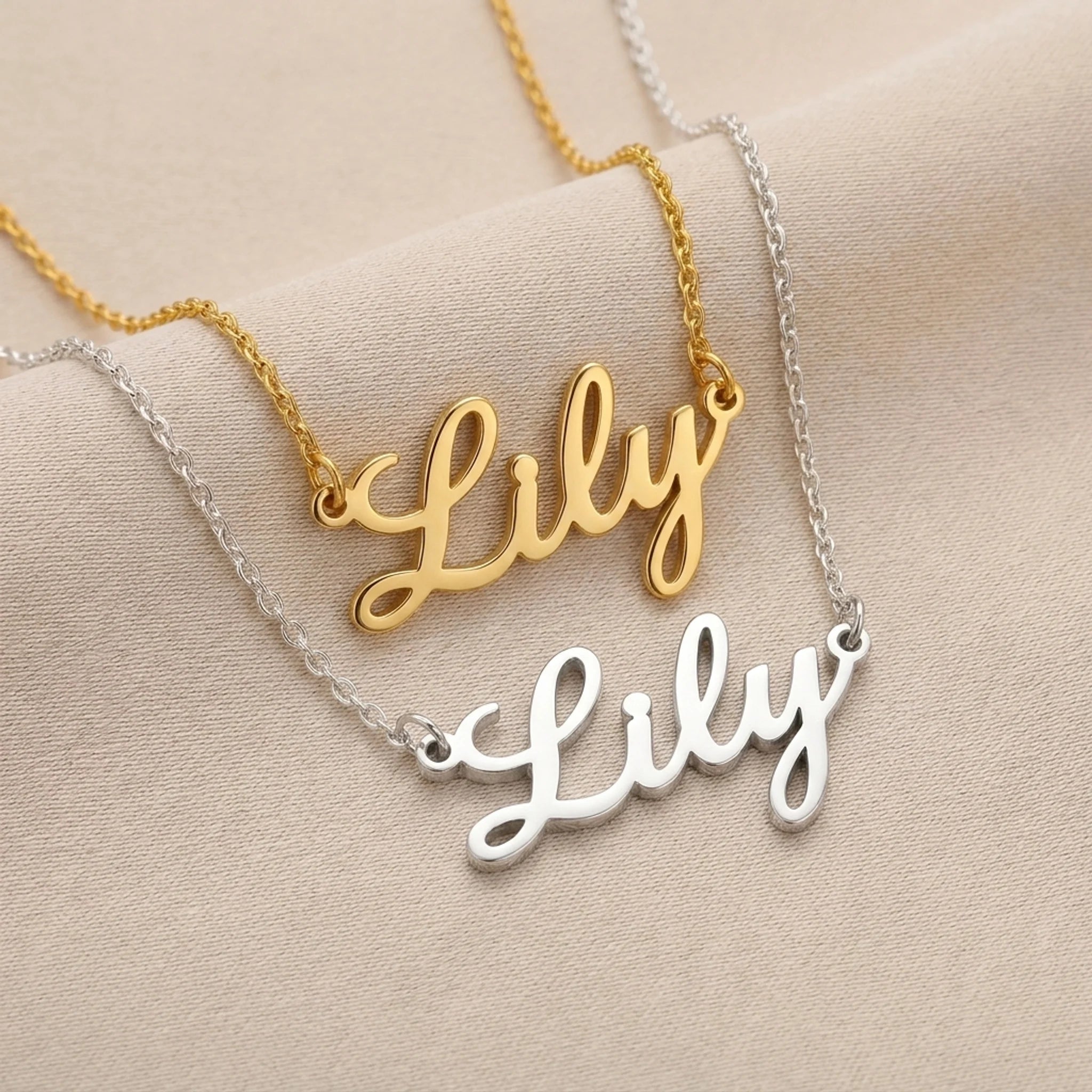 Lily Name Necklace | 18ct Gold, Silver & Vermeil | Ready to Ship