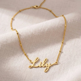 Lily Name Necklace | 18ct Gold, Silver & Vermeil | Ready to Ship