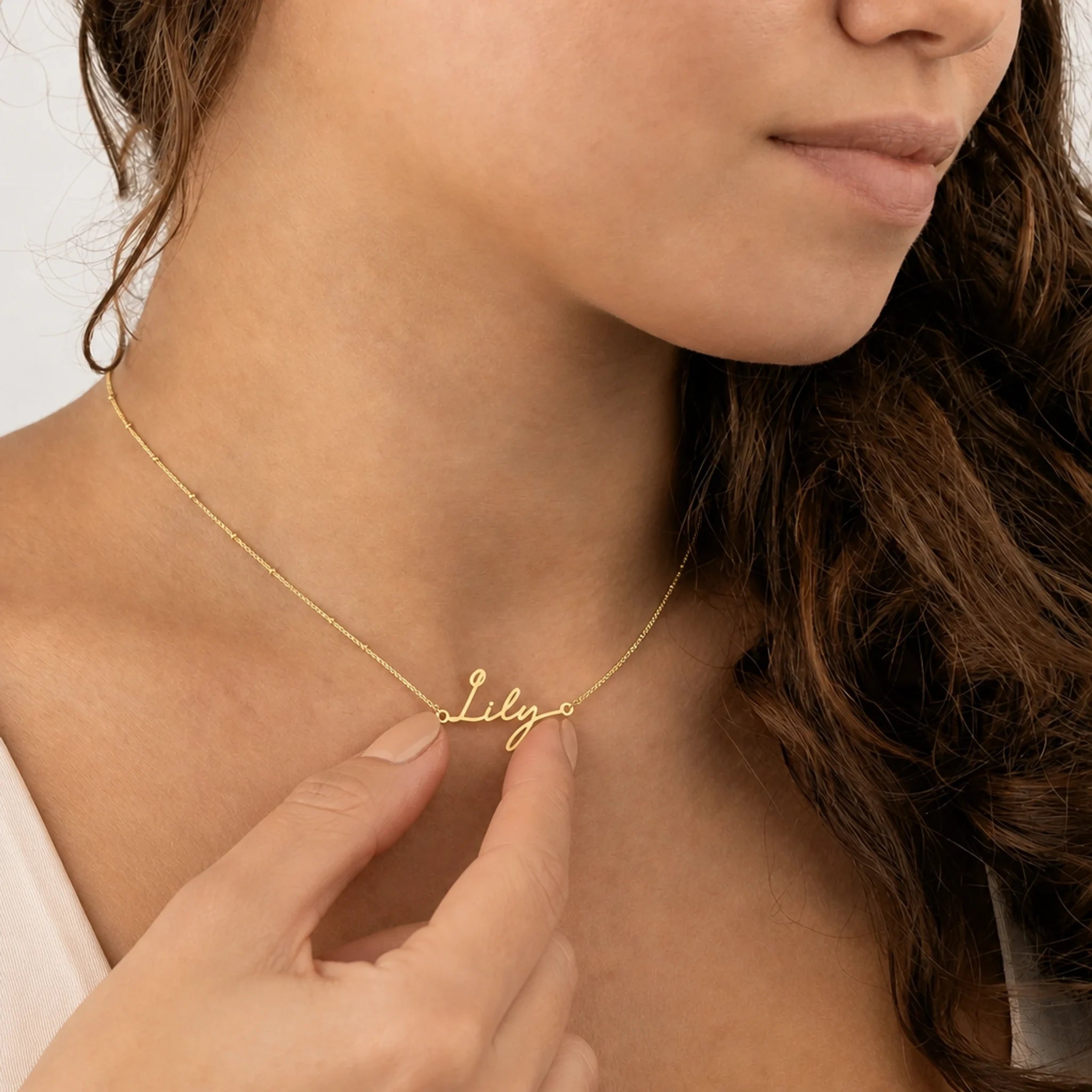 Lily Name Necklace | 18ct Gold, Silver & Vermeil | Ready to Ship