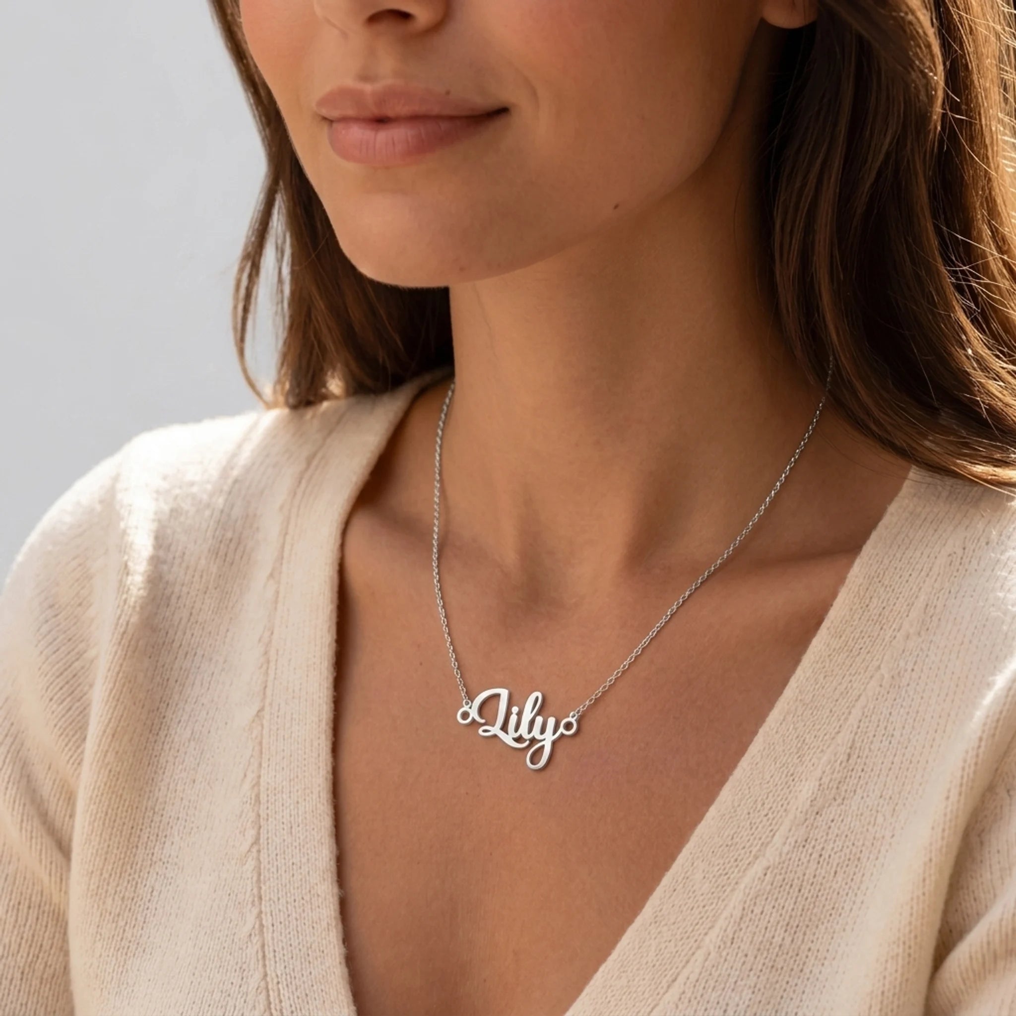 Lily Name Necklace | 18ct Gold, Silver & Vermeil | Ready to Ship