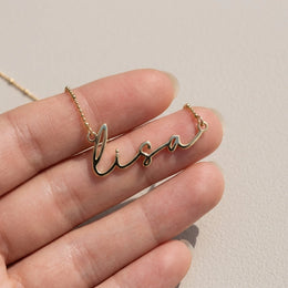 Lisa Name Necklace | 18ct Gold, Silver & Vermeil | Ready to Ship