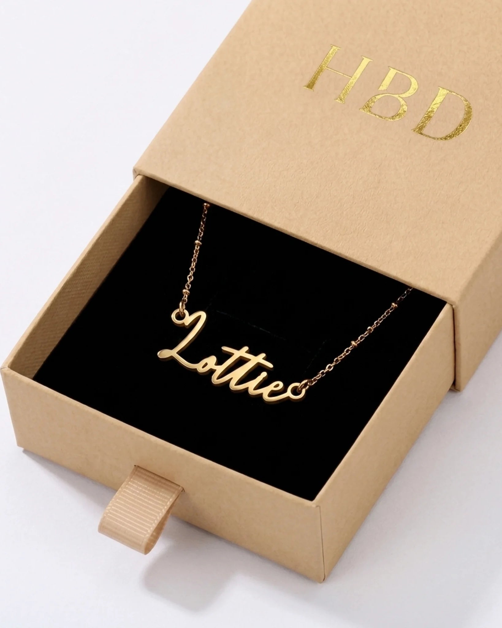 Lottie Name Necklace | 18ct Gold, Silver & Vermeil | Ready to Ship
