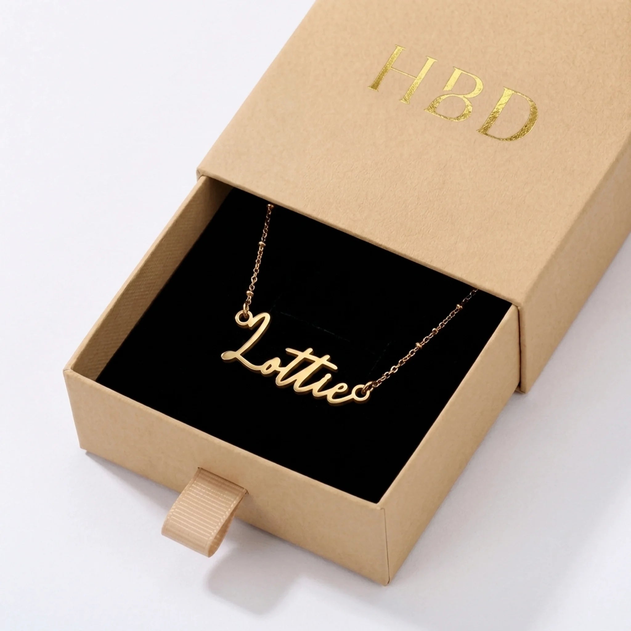 Lottie Name Necklace | 18ct Gold, Silver & Vermeil | Ready to Ship