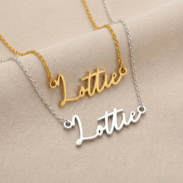 Lottie Name Necklace | 18ct Gold, Silver & Vermeil | Ready to Ship