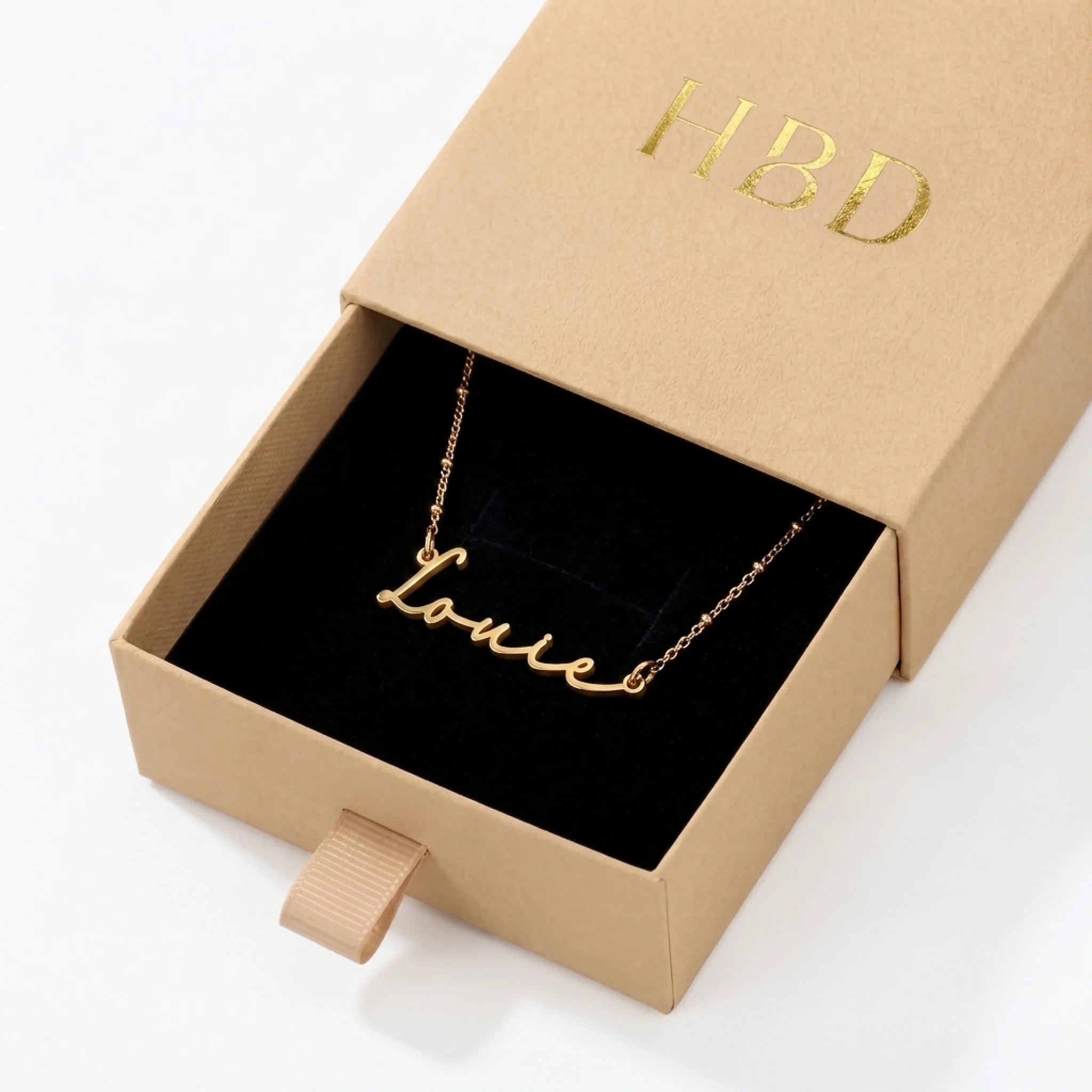 Louie Name Necklace | 18ct Gold, Silver & Vermeil | Ready to Ship