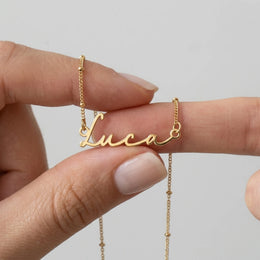 Lucas Name Necklace | 18ct Gold, Silver & Vermeil | Ready to Ship