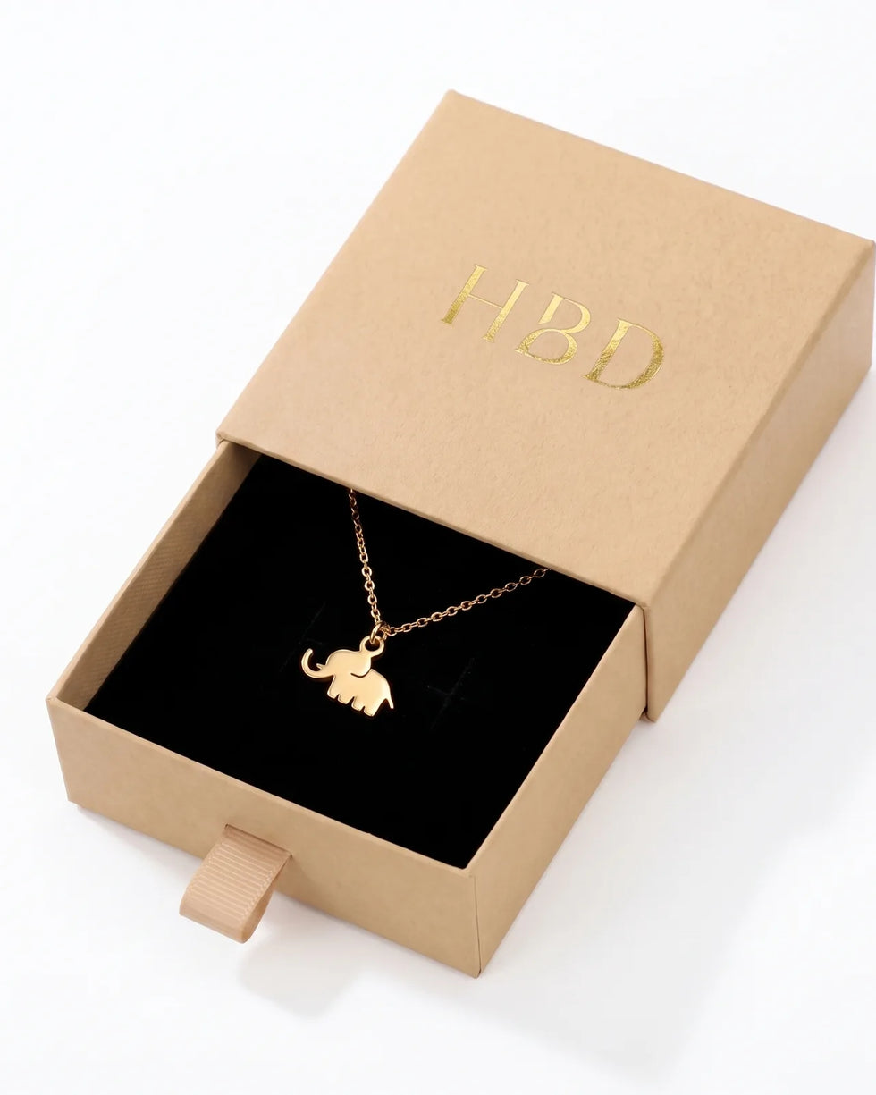 Lucky Elephant Charm Necklace & Bracelet