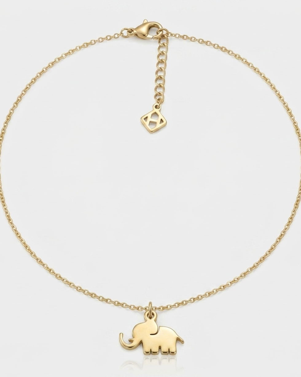 Lucky Elephant Charm Necklace & Bracelet