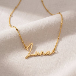 Luna Name Necklace | 18ct Gold, Silver & Vermeil | Ready to Ship
