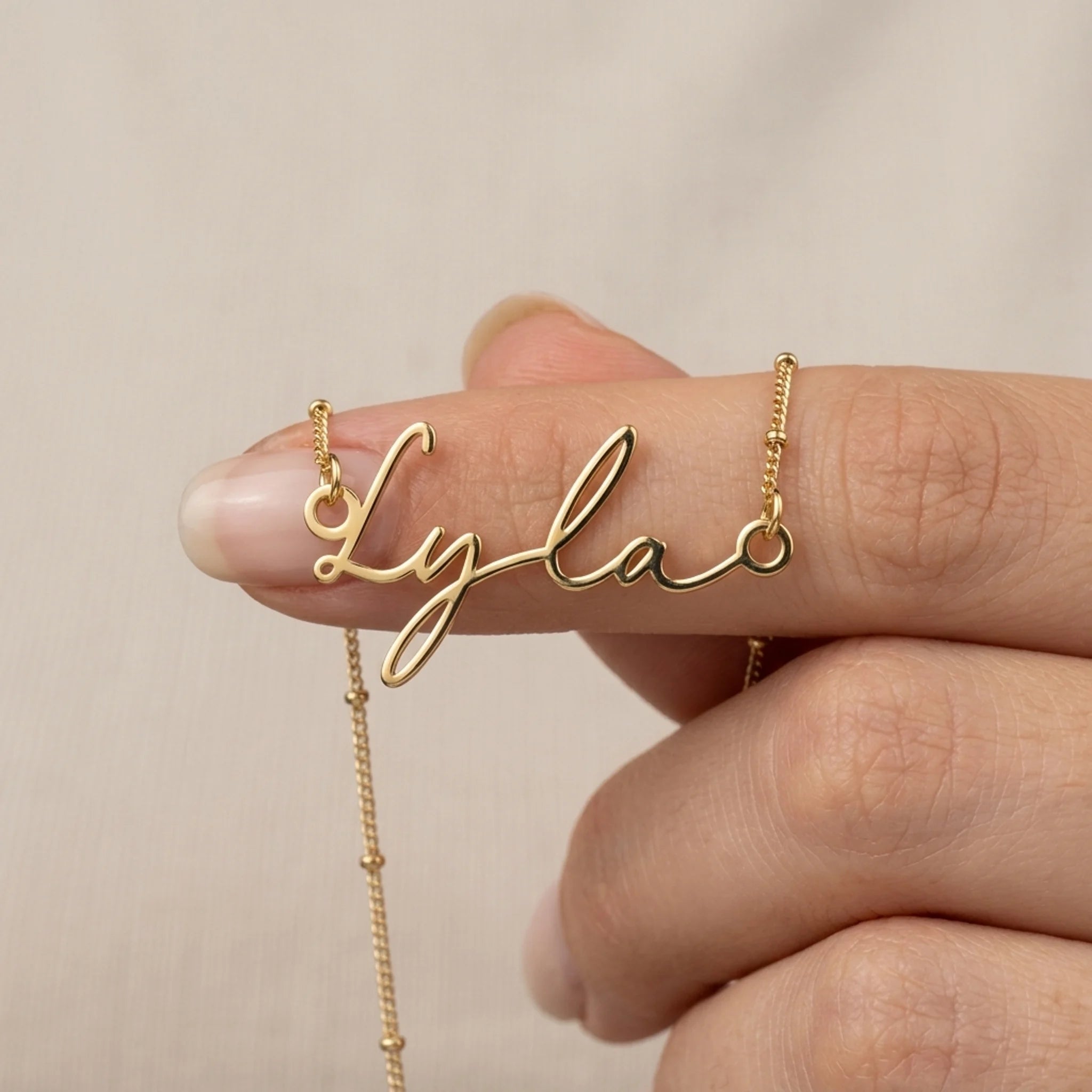 Lyla Name Necklace | 18ct Gold, Silver & Vermeil | Ready to Ship