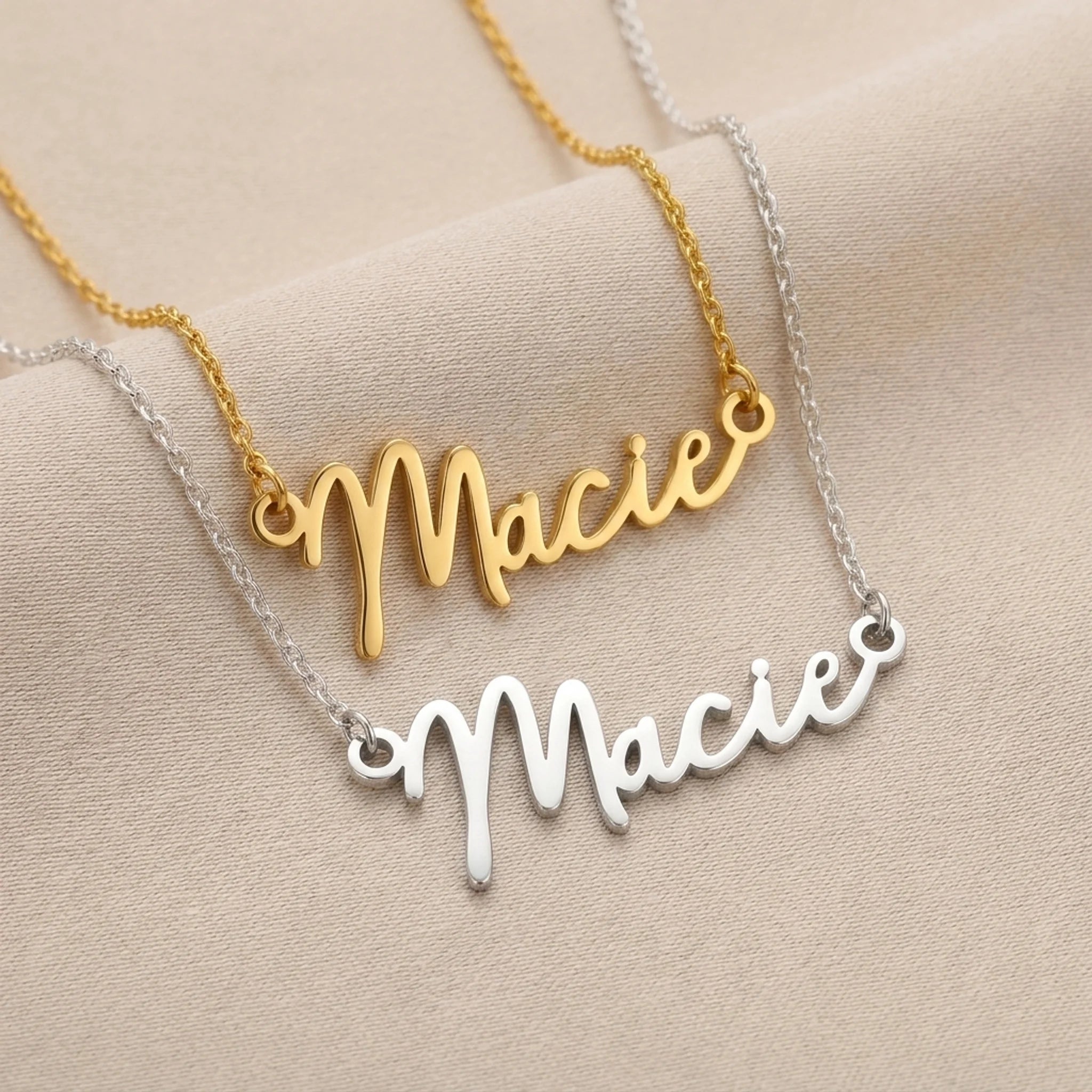 Macie Name Necklace | 18ct Gold, Silver & Vermeil | Ready to Ship