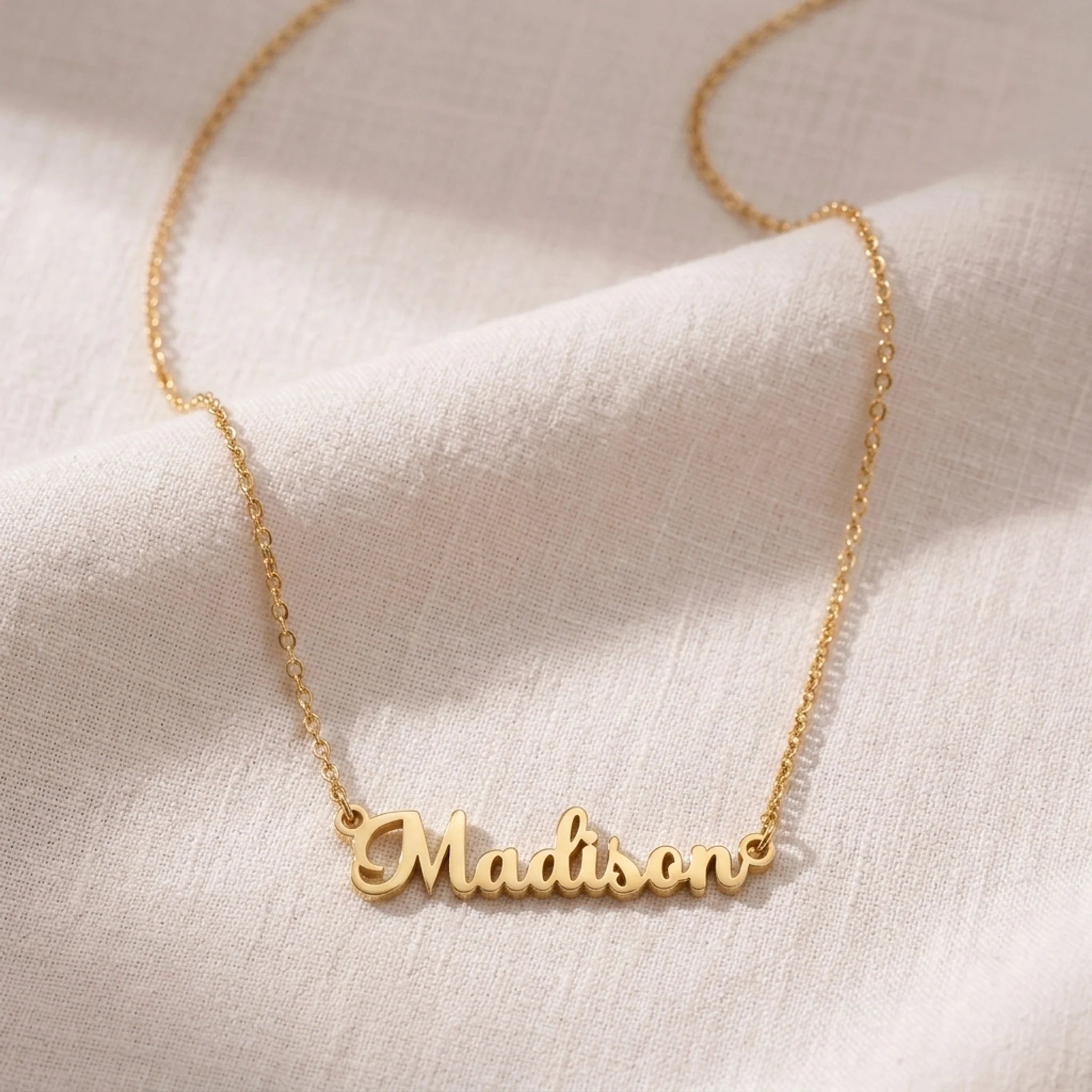 Madison Name Necklace | 18ct Gold, Silver & Vermeil | Ready to Ship
