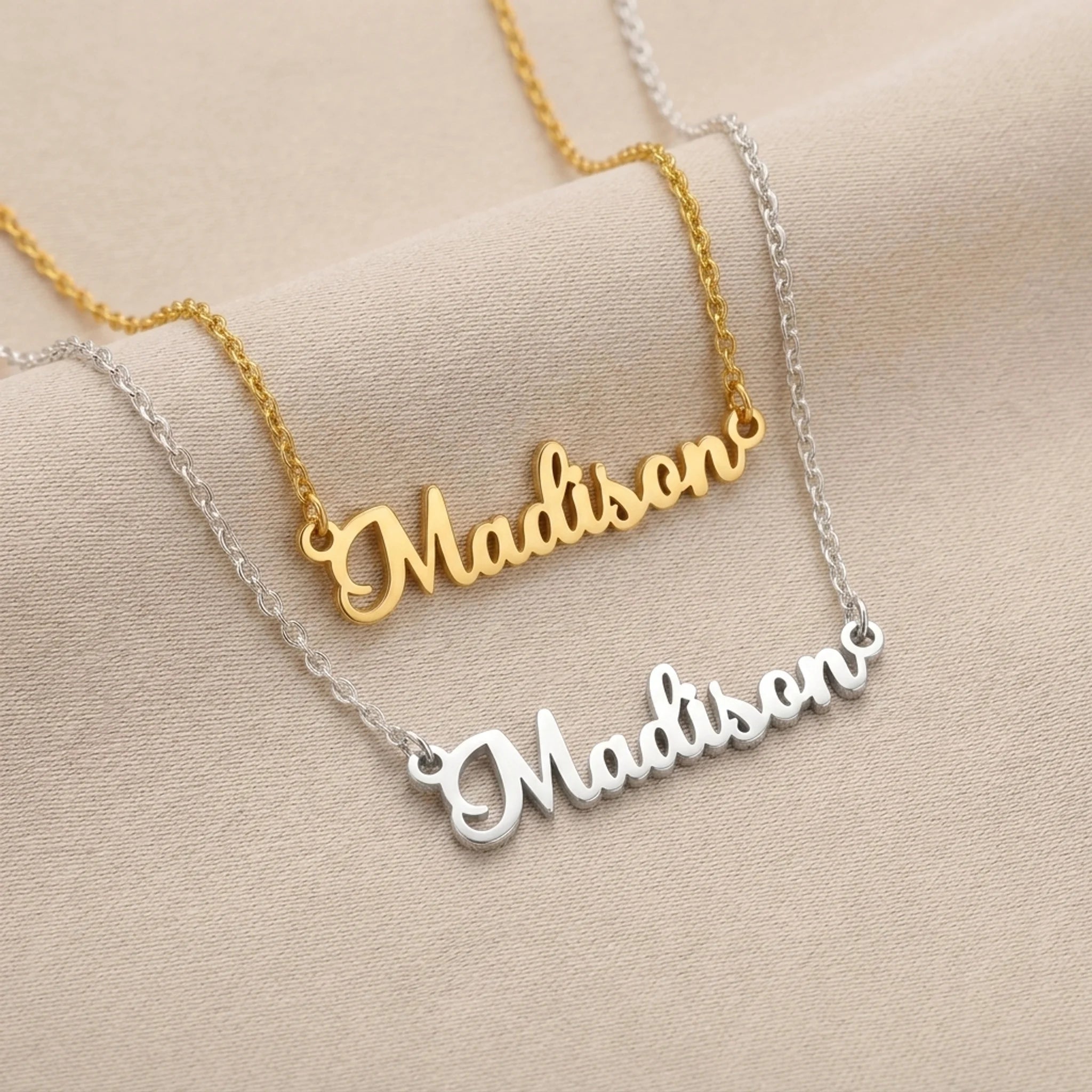 Madison Name Necklace | 18ct Gold, Silver & Vermeil | Ready to Ship