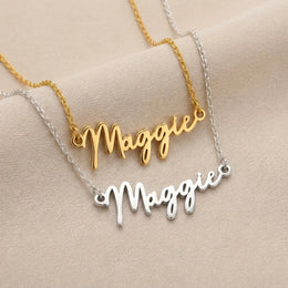 Maggie Name Necklace | 18ct Gold, Silver & Vermeil | Ready to Ship