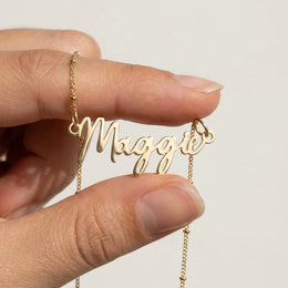 Maggie Name Necklace | 18ct Gold, Silver & Vermeil | Ready to Ship